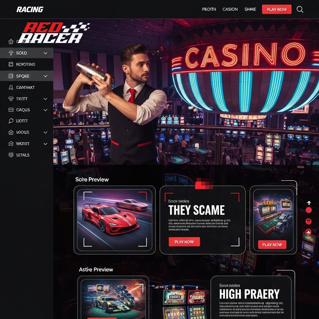 Interfaccia del casinò online Redracer