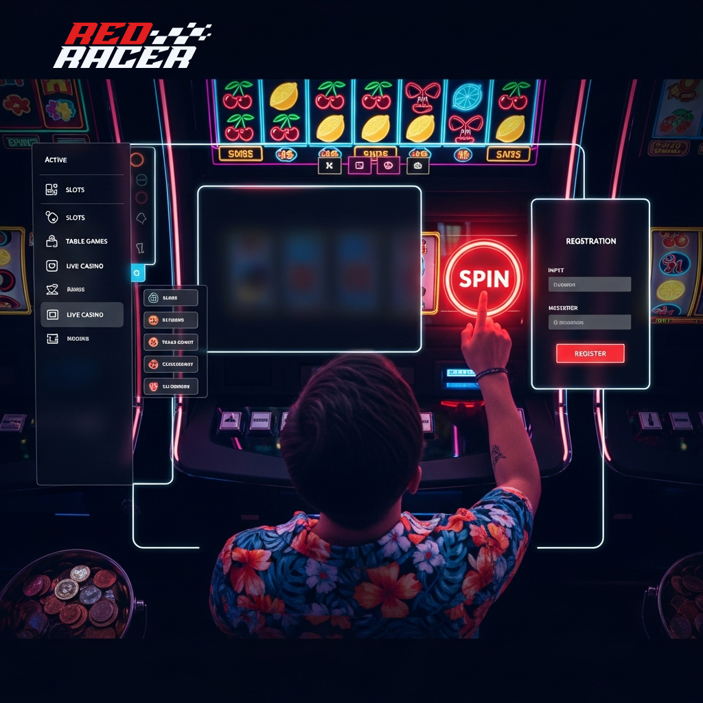 Interfaccia del casinò online su dispositivo mobile